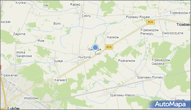 mapa Kolonia Karwów, Kolonia Karwów na mapie Targeo